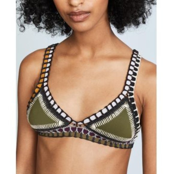 Kiini Wren Bikini Top in Green